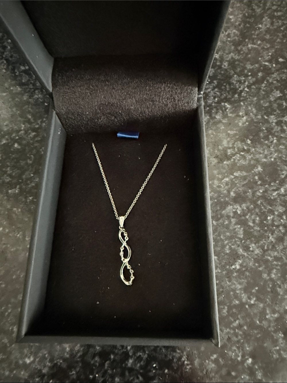 Sterling Silver Infinity Drop Pendant Necklace - Silver 18”
